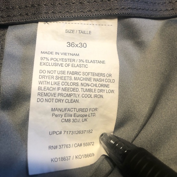 MEN’S GRAND SLAM REGULAR FIT ACTIVE WAISTBAND PERFORMANCE GOLF PANTS 36x30, GRAY - Picture 6 of 8